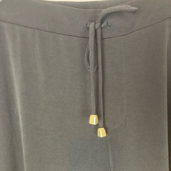 Susan Graver stretchy pull on trousers cargo pockets, elastic drawstring waist - Picture 4 of 12